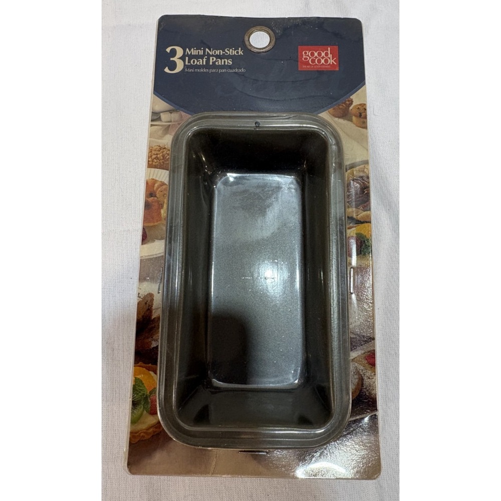 Good Cook 3 Mini Non-Stick Loaf Pans Good Cook - New Old Stock Still in Package!